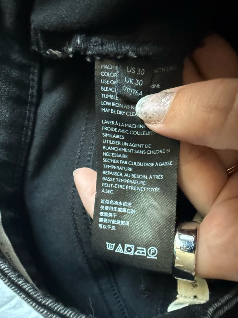 Pilcro and the Letterpress High Rise Black Moto Skinny Jeans Size 30 - Picture 10 of 15